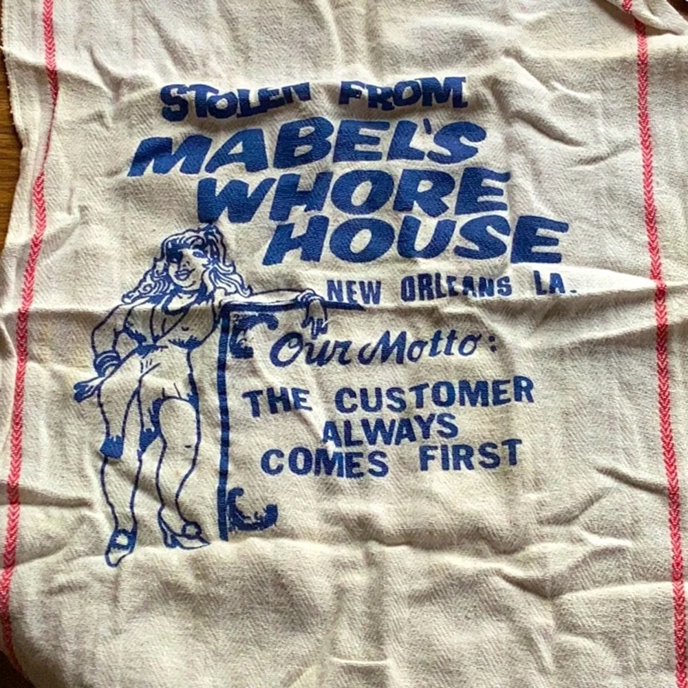 Stolen From Mabel's Whor House Vintage Dish TOWEL New Orleans, Louisiana NVC - Picture 4 of 16